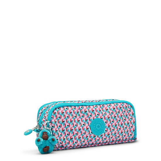 Plecaki Kipling Gitroy Printed Pencil Case Turkusowe | PL 1084YX